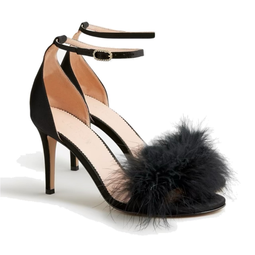 J.Crew Collection Rylie feather-strap heel